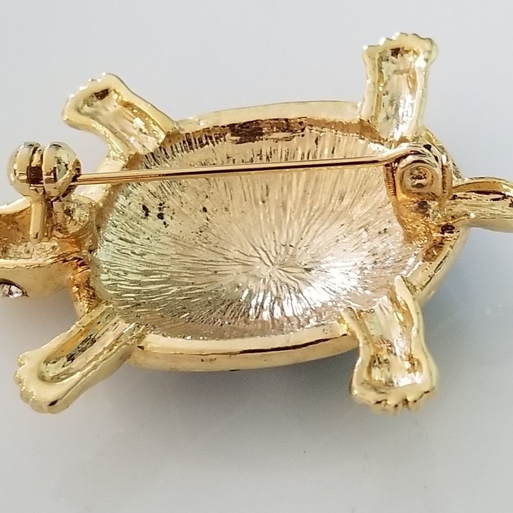 Vintage enameled turtle brooch - Picture 6 of 9